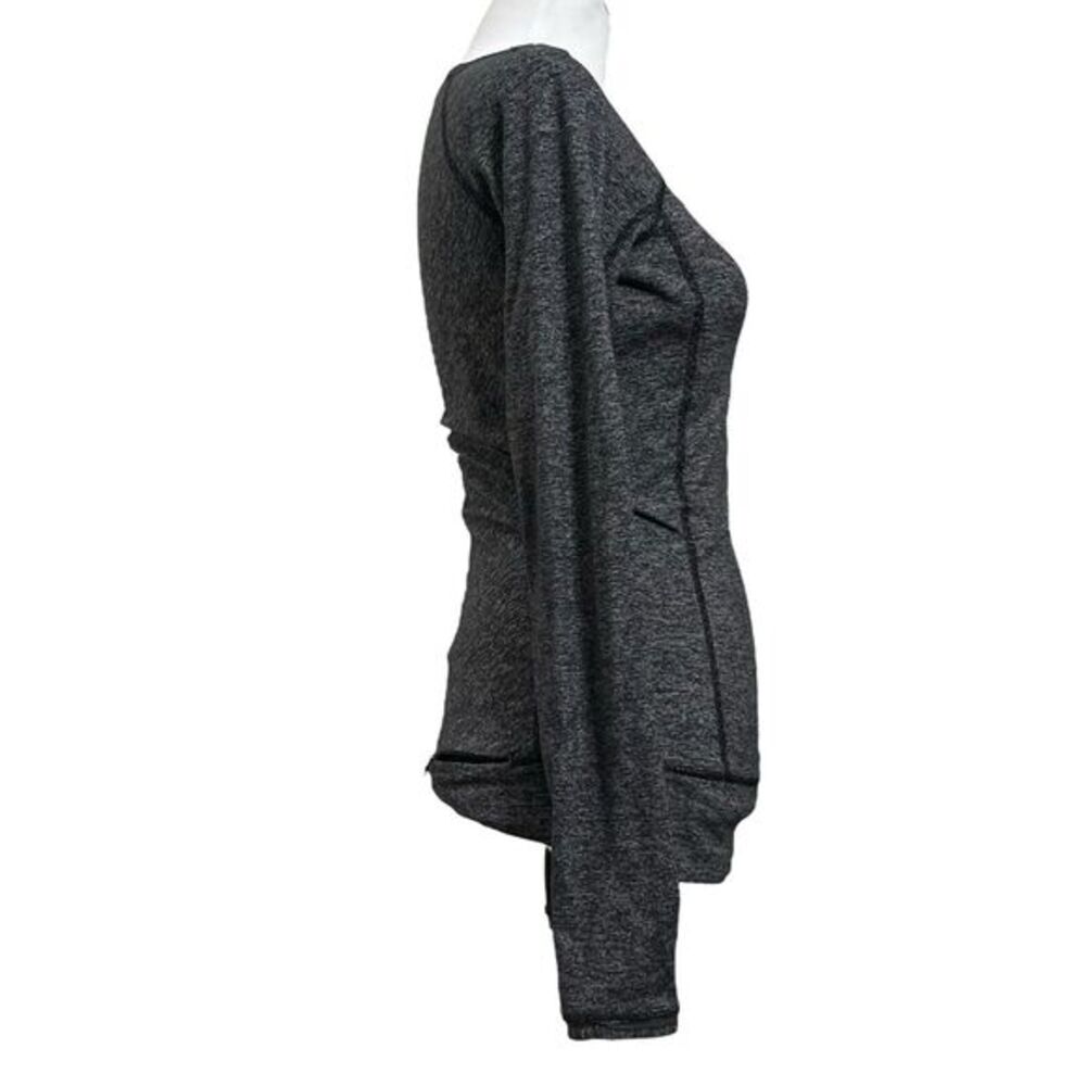 Lululemon Race Your Pace Long Sleeve Shirt In Wee‎ Stripe Heathered Black Size 4 - Picture 4 of 10